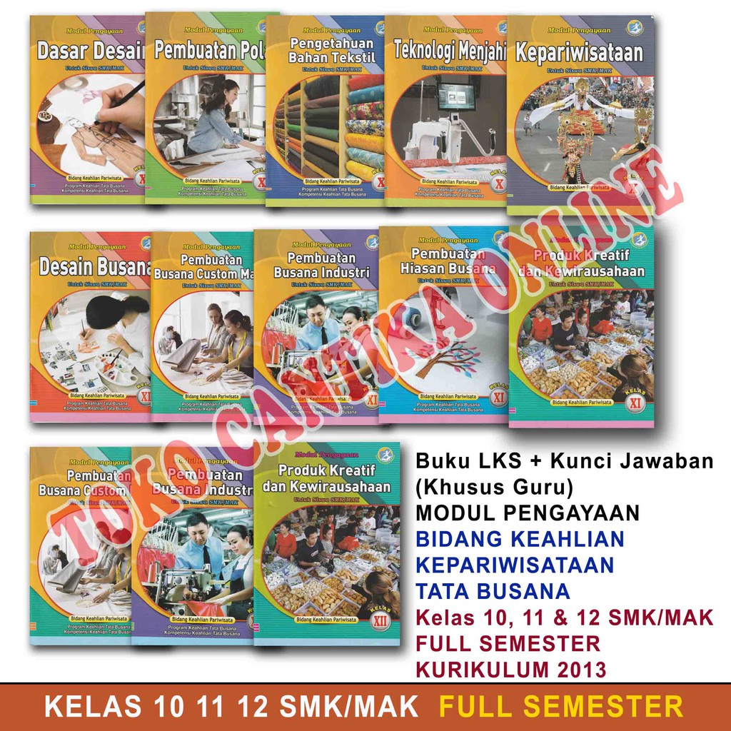 Buku Lks Kunci Jawaban Khusus Guru Program Keahlian Tata Busana Kelas 10 11 12 Smk K13 Shopee Indonesia