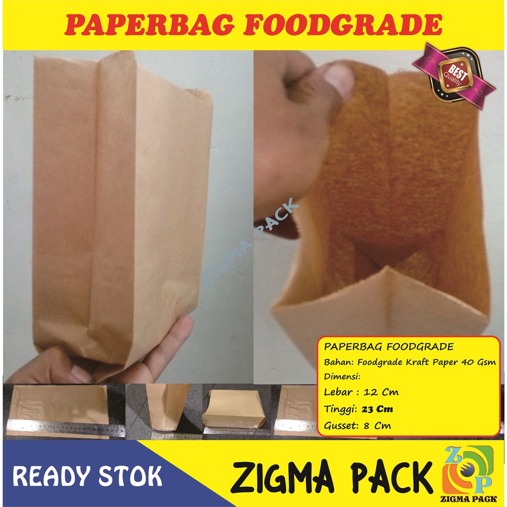 

PAPER BAG KFC 12x23x8 COKLAT POLOS BURGER DONAT PAPERBAG FRIED CHICKEN I Zigma Pack