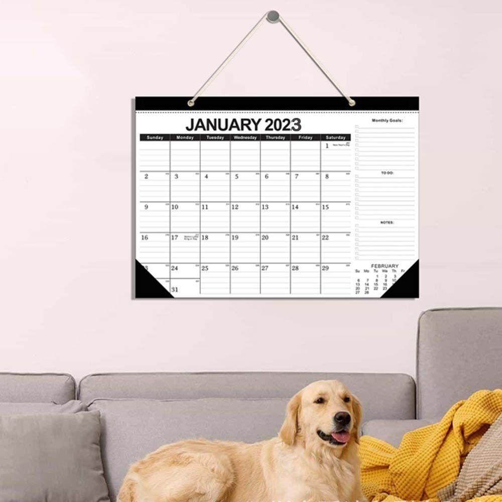 Quinton Kalender Inggris Portable Jadwal Mingguan Tahunan Perlengkapan Kantor Dekorasi Rumah Agenda Organizer Kalender 2023