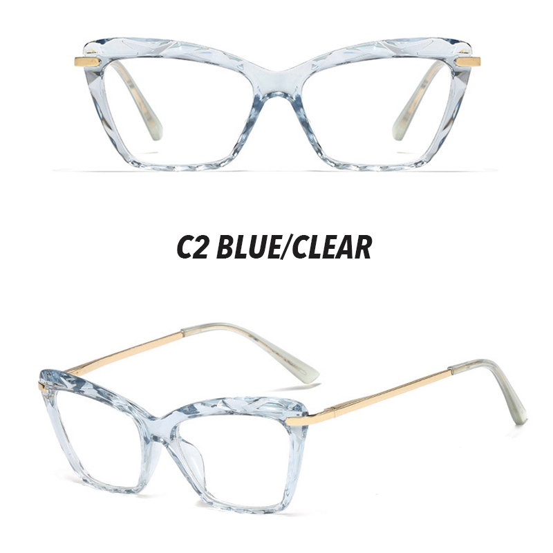 （YUZHU）COD Minus Kacamata Minus 0°~-400° Retro Mata Kucing Kacamataminus Wanita Eyeglasses