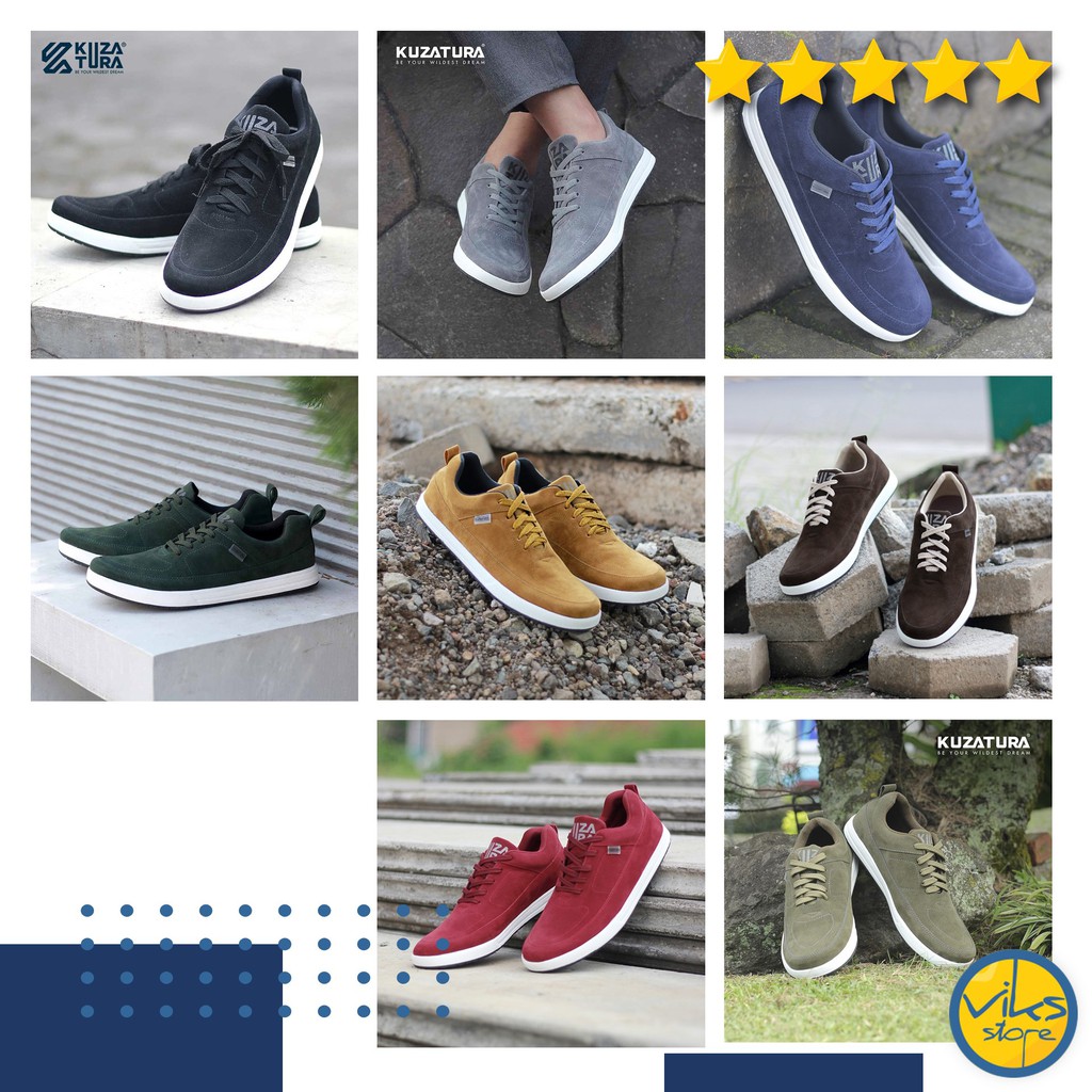 Sepatu Sneakers Pria Cowok Tali Style Casual Distro Kuzatura Original Bahan Suede Lokal Premium Elegan Sepatu Sekolah Kuliah Kerja Olahraga