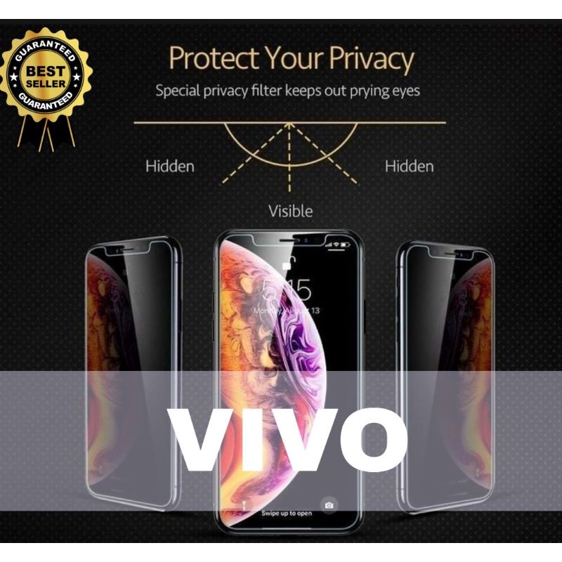 VIVO ANTI SPY / TEMPERED GLASS / ANTI GORES / TG / PELINDUNG LAYAR  VIVO V9 V17 PRO V15 V15 PRO V20 V21 SE V21 4G V21 5G Y11 Y12 Y15 Y17 Y19 Y20 Y50 Y91C Y91 V23E Y15S V23E Y75S Y21A Y01 Y35 2022 Y16 Y22 Y22S Y02 Y02S Y36 V27E V27 4g