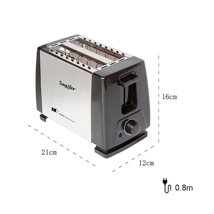 Sonifer SF6007 2 Slices Toaster - SF-6007 Pemanggang Roti