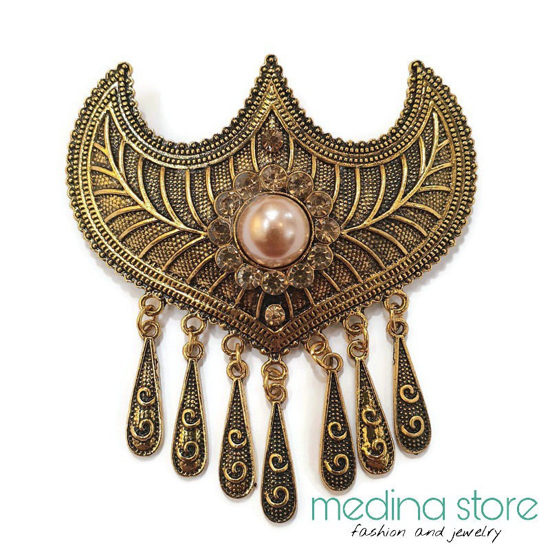 Bros Kebaya Susun Medina Store/Bros Kutubaru Murah/Bros Etnik Jawa Aceh Sumatra Kalimantan Bali-A - Emas Bakar