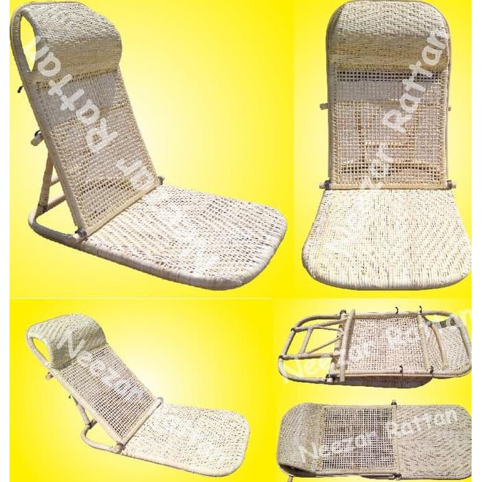Kursi Lesehan Lipat Lantai Santai Malas Dari Rotan