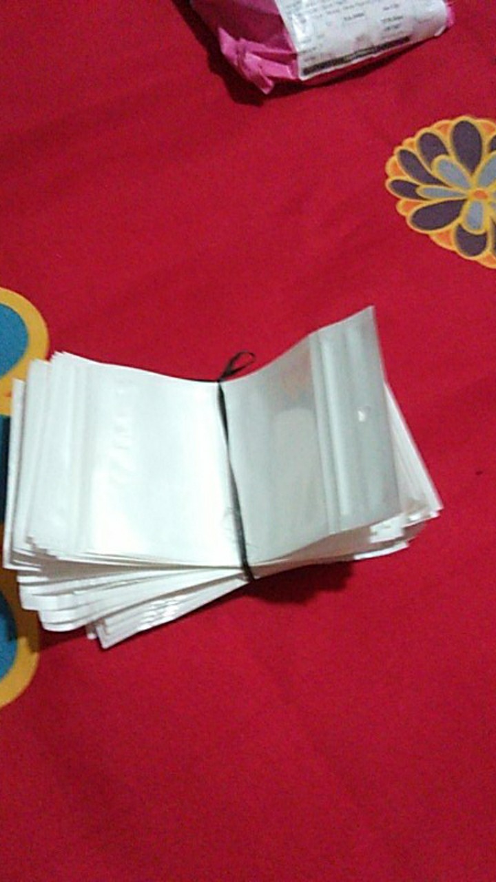 Plastik Ziplock Kombinasi Transparan Putih Uk 7,5x12 Cm Cocok Untuk Wadah Masker 25gr / Per Lembar