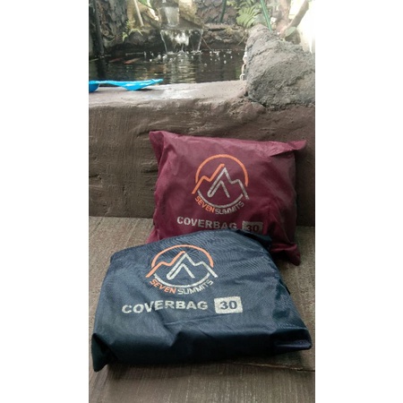 Rain Cover Bag Seven Summits 30 Liter Navy dan Maroon