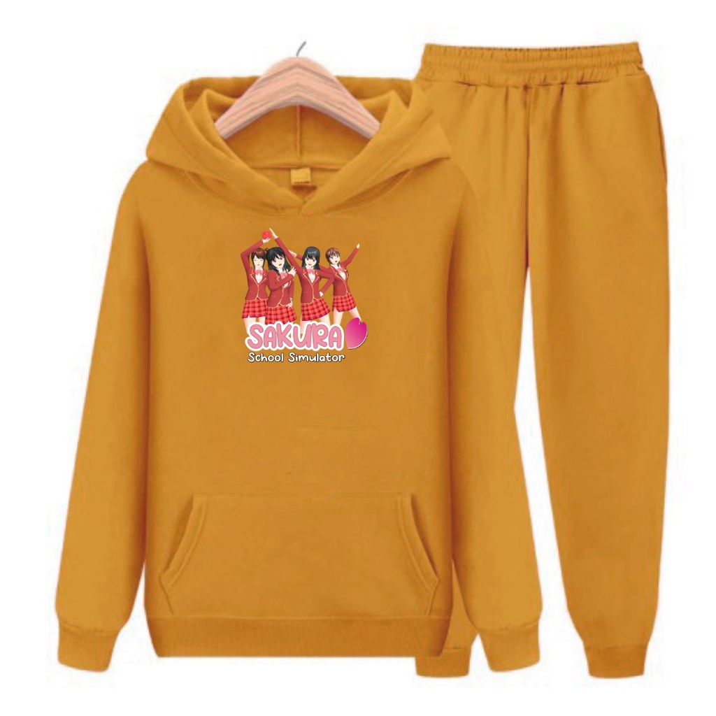 Setelan Sweater Hoodie Anak -Dewasa SAKURA School 02 SIZE S, M, XL, XXL