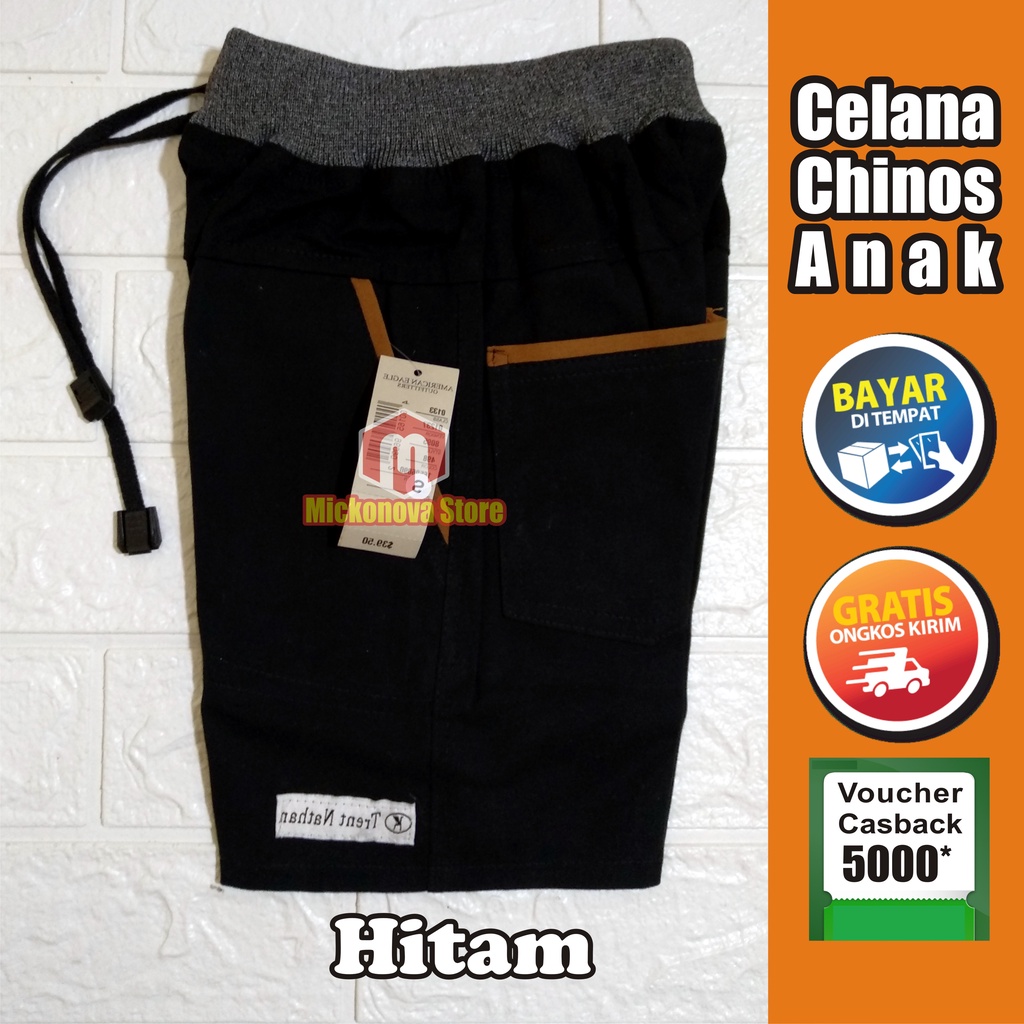 celana chino pendek anak laki laki cowok cowo bahan melar stretch usia 2-11 tahun