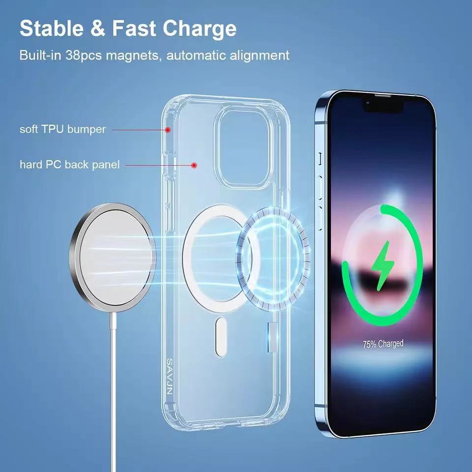 Soft Case Hp Dengan Magnet Tahan Goncangan Untuk iPhone 12 / 11 / 13pro MAX / mini / XR / X / XS MAX / 7 / 8plus / SE 2020