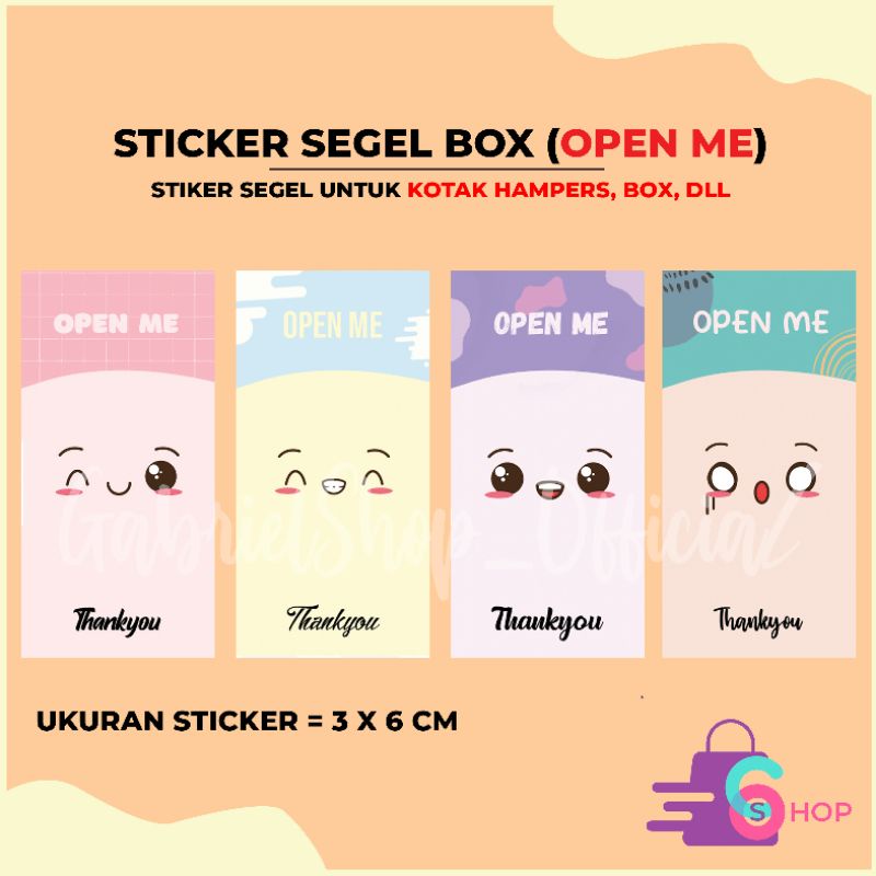

(70pcs) STIKER SEGEL BOX OPEN ME THANK YOU || STICKER LABEL BOX || +CUTTING