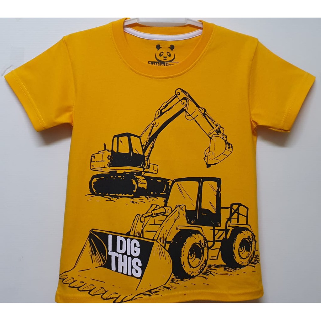 PKA KL Grosir KAOS  Anak  Karakter EXCAVATOR  I DIG THIS 