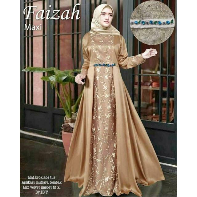 Faizah Maxi brokat tile