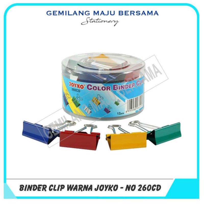 

Binder Clip Warna Joyko 260CD (Harga Per 1 Toples)