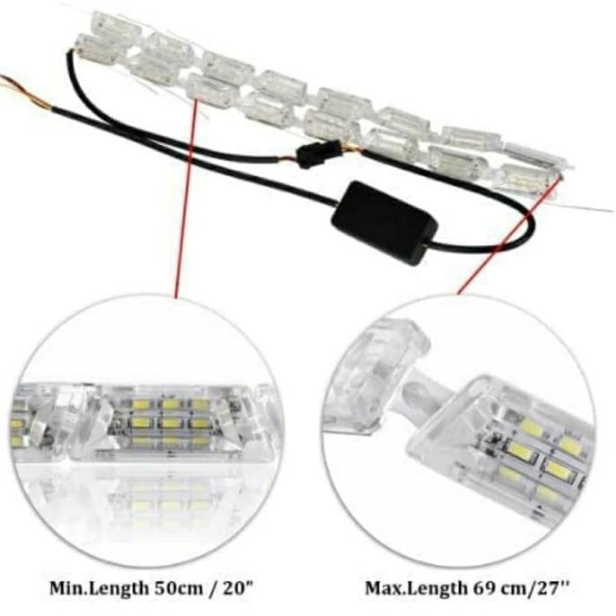Menakjubkan Lampu Led Drl Alis 60 Cm Cristal - Ice Blue Bergaransi