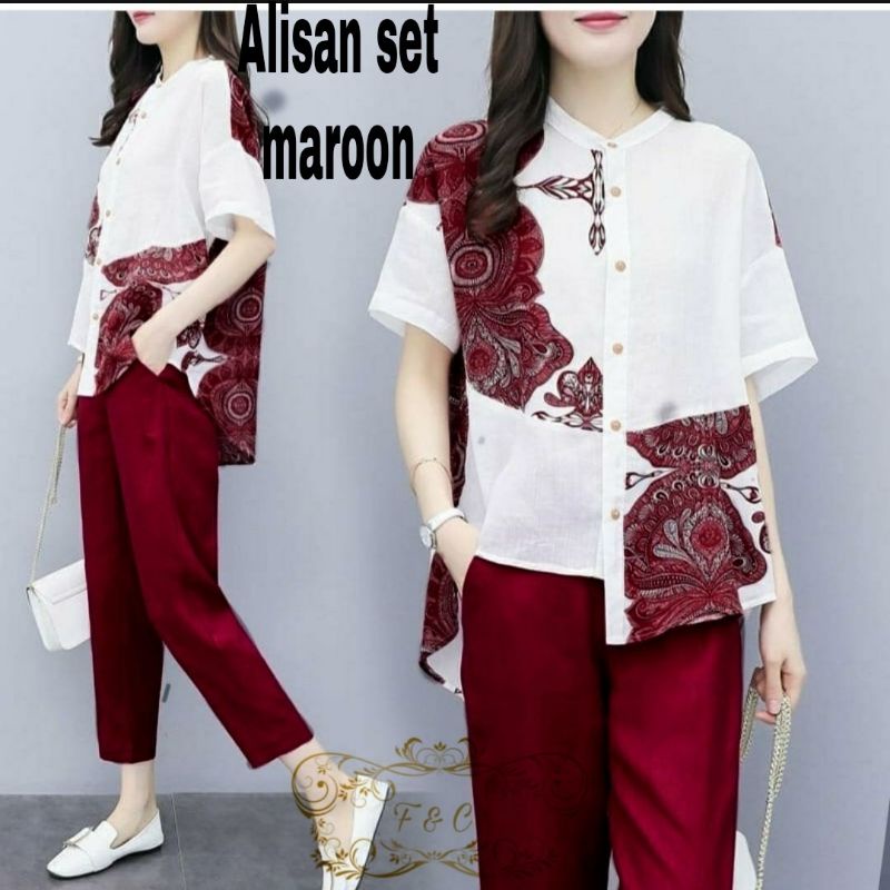 COD √ Setelan Wanita / Set Fit To L / Set Alisan ( Atasan dan Bawahan )