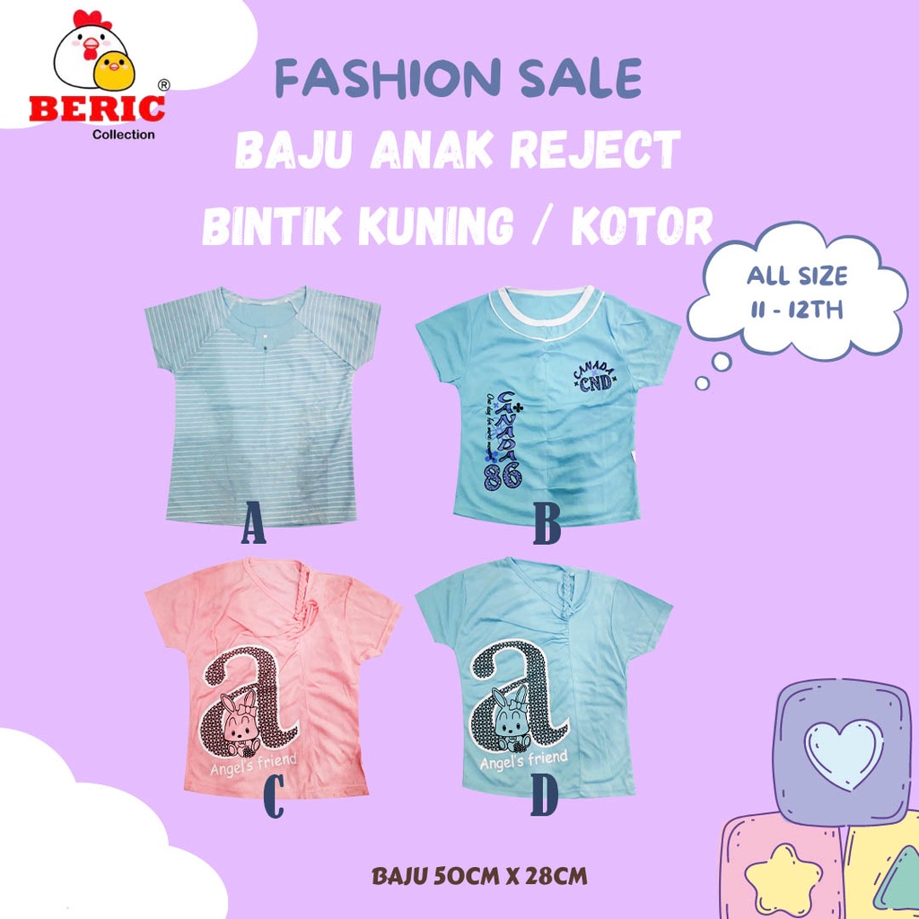REJECT /BAJU ANAK / BAJU ANAK PEREMPUAN / KAOS ANAK /KAOS ANAK PEREMPUAN 11 12 TAHUN