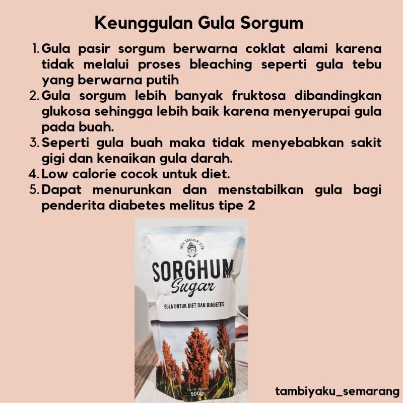 Tambiyaku - Gula Sorgum / Sorghum Sugar 500 gram