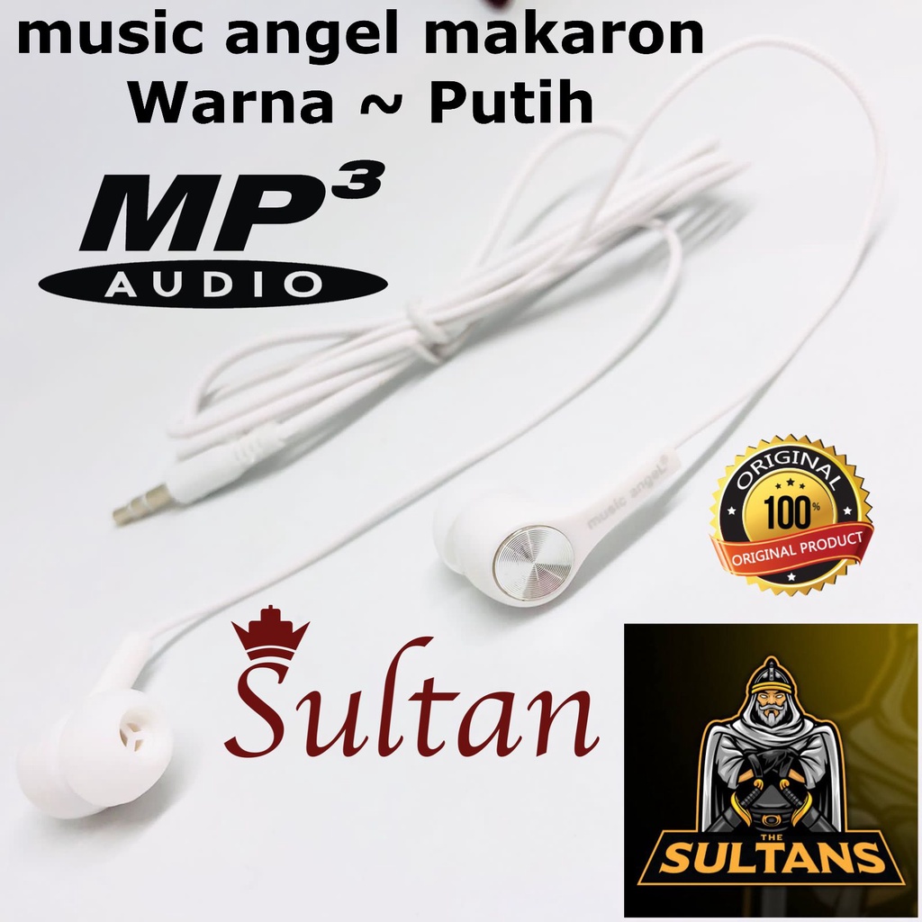 Handsfree Headset Music Angel Macaron Earphone Extra Bass HF MP3