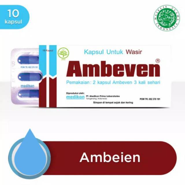 Ambeven Obat Wasir isi 10 kapsul | Shopee Indonesia