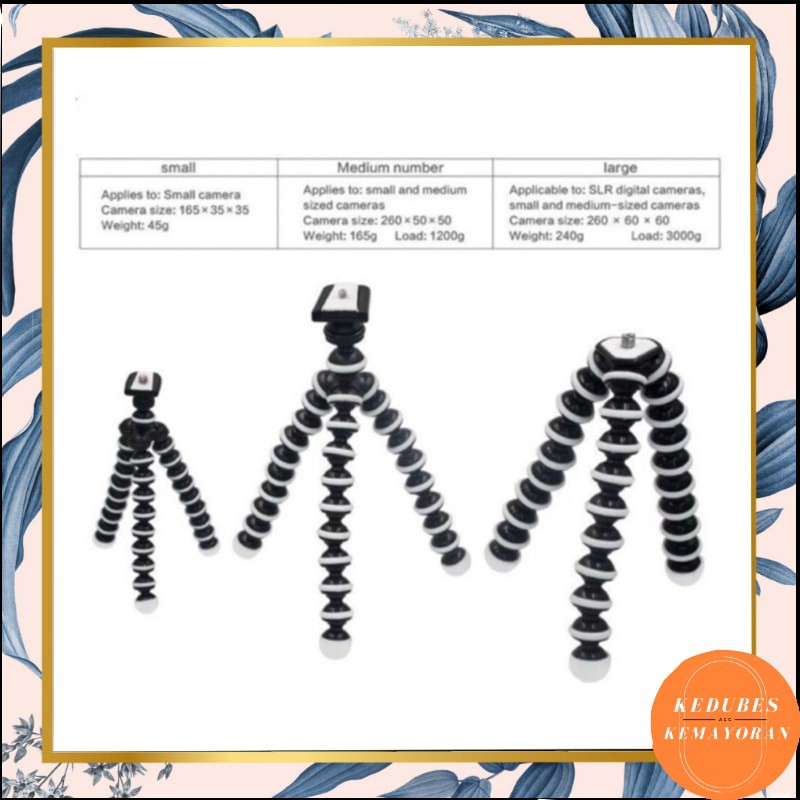 Gorilla Pod Ukuran L Universal Flexibel Tripod Octopus ukuran L Flexibel Standing Camera [KAK]