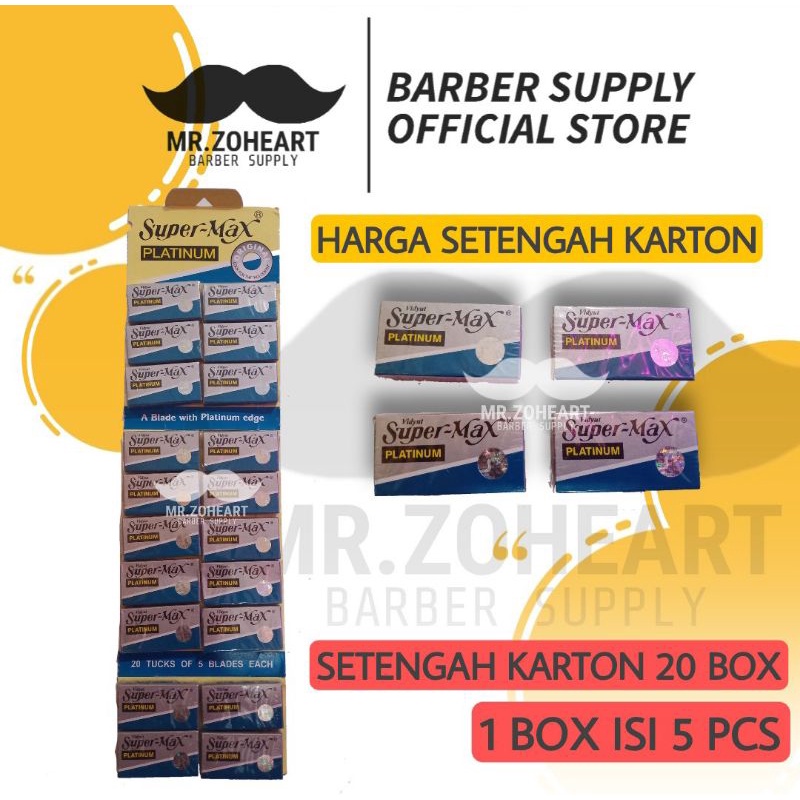 silet SUPERMAX ORI (20 Box) setengah Karton / Supermax original