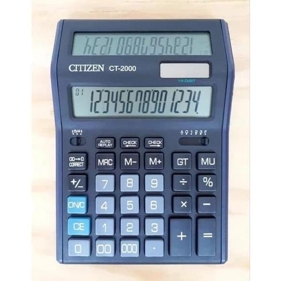 

```````] Kalkulator Citizen CT 2000 - 14 Digit - Kalkulator 2 Layar