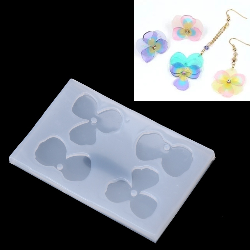 SIY  Silicone Jewelry Mold Flower Petal Earring Pendant Epoxy Resin Casting Mold Tool