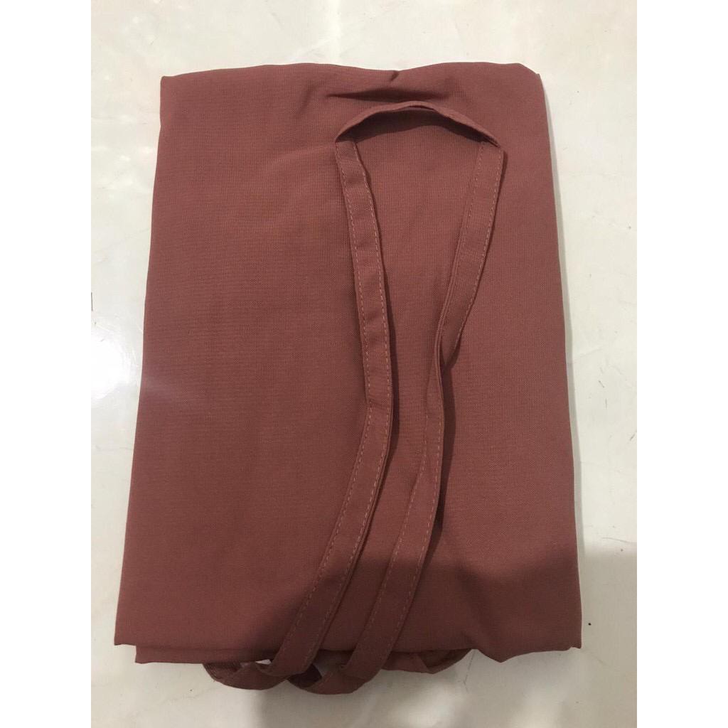 HIJAB INSTAN BERGO MARYAM WOLFIS (L)/KERUDUNG MARYAM/JILBAB MARYAM/HIJAB TALI-Mocca Muda