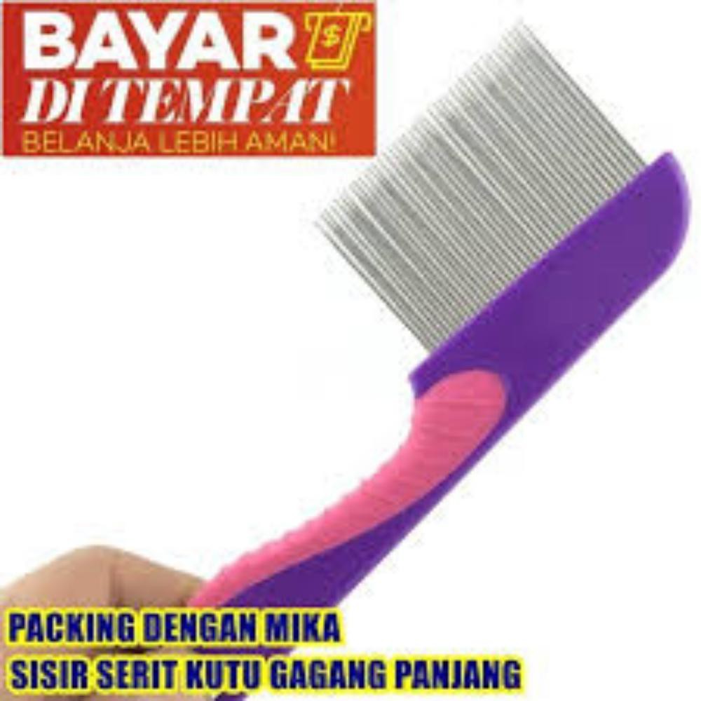 Sisir Serit Kutu Gagang - Besi Stainless - Kemasan Mika - Rapat - Kokoh - Murah