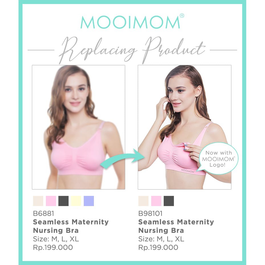 Mooimom Bra Menyusui Seamless Maternity and Nursing Bra -B98101D -Bra Tanpa Kawat