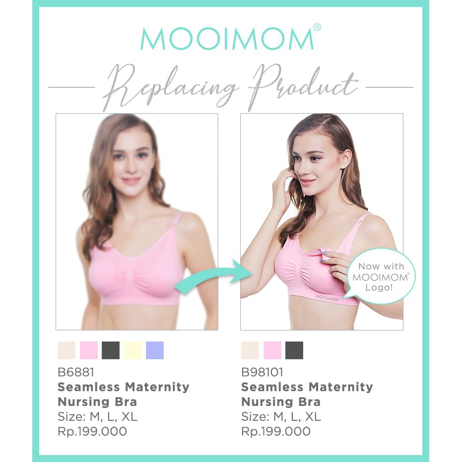 Mooimom Bra Menyusui Seamless Maternity and Nursing Bra -B98101D -Bra Tanpa Kawat