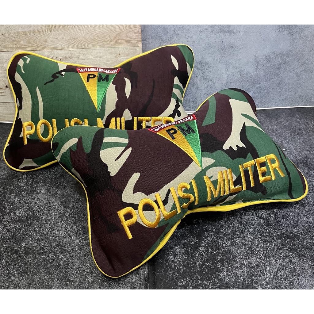 Bantal Mobil PM Loreng - Bantal Mobil - Bantal Kepala PM Police Militer