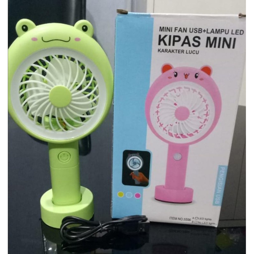 Kipas Angin Mini LED Portable Fan Keropi HK Doraem*n Mini*n