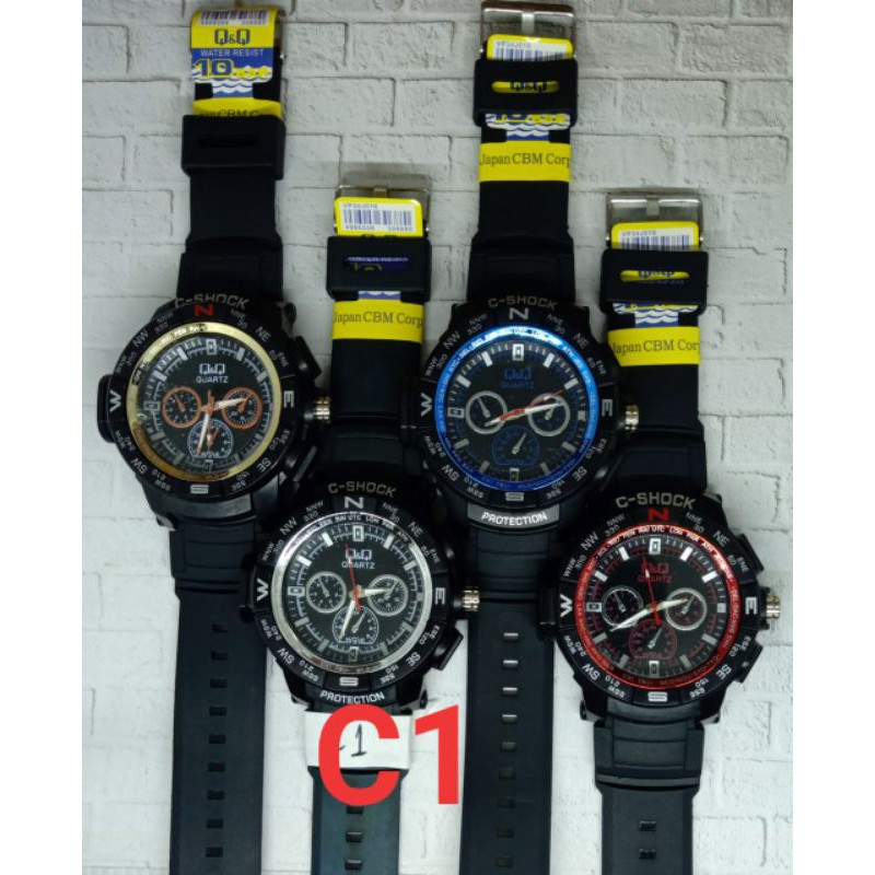 Kirim Dari Jakarta )Jam Tangan Pria C-Shock  Strap Rubber(Terima Cod)