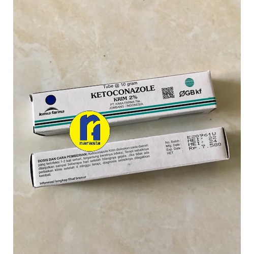 Obat Jamur Fungi Gatal Kulit Kutu Air, Panu, Kadas, Kurap Salep Ketoconazole Cream Ketoconazole