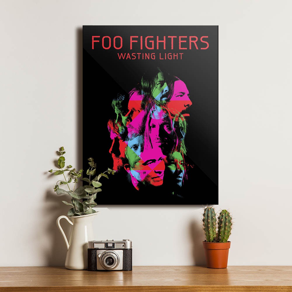 Foo Fighters Poster Kayu Wasting Light Album Dekorasi Pajangan Rumah Walldecor