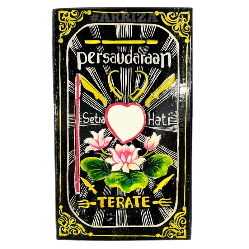 KOTAK MORI PSHT MURAH DARI KAYU JATI MOTIF LOGO FULL UKIR WARNA (FREE UKIR NAMA) TEMPAT PENYIMPANAN SABUK PENCAK SILAT