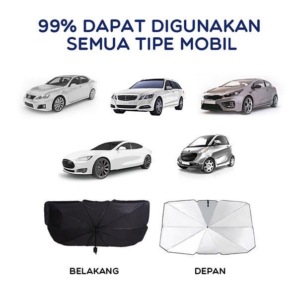 SAMONO SU001 Block UV Car Umbrella Sun Shade Pelindung Kaca Depan Mobil Anti UV Sun Shield Payung