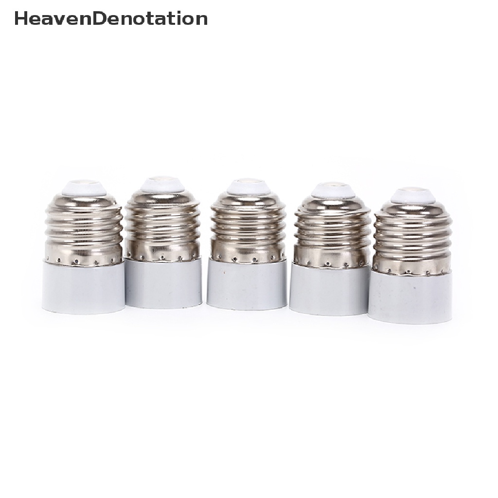 (Heavendenotation) 5pcs / Lot Adapter Konverter Socket Holder Lampu Bohlam E27 Ke E14