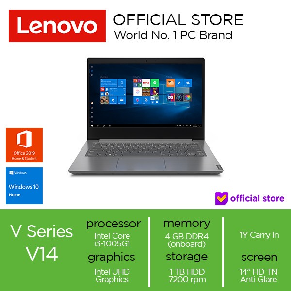 

BigSales-id : Lenovo V14 IIL Core i3-1005G1 4GB HDD 1T Win10 +OHS