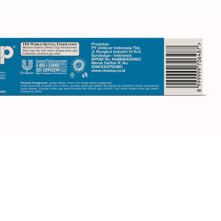 ▼ Closeup Pasta Gigi Everfresh Icy White 160 gr Close Up Toothpaste ❂