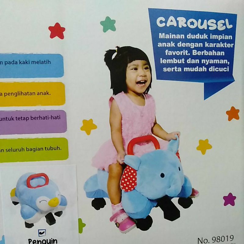 fun bike carousel ride on mobilan boneka