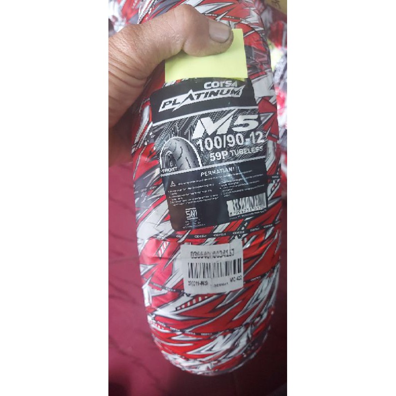 ban tubles depan scoopy ,free go ,corsa platinum M5 ukuran 100/90-12 PROMO Free Pentil Tubles & Wrap