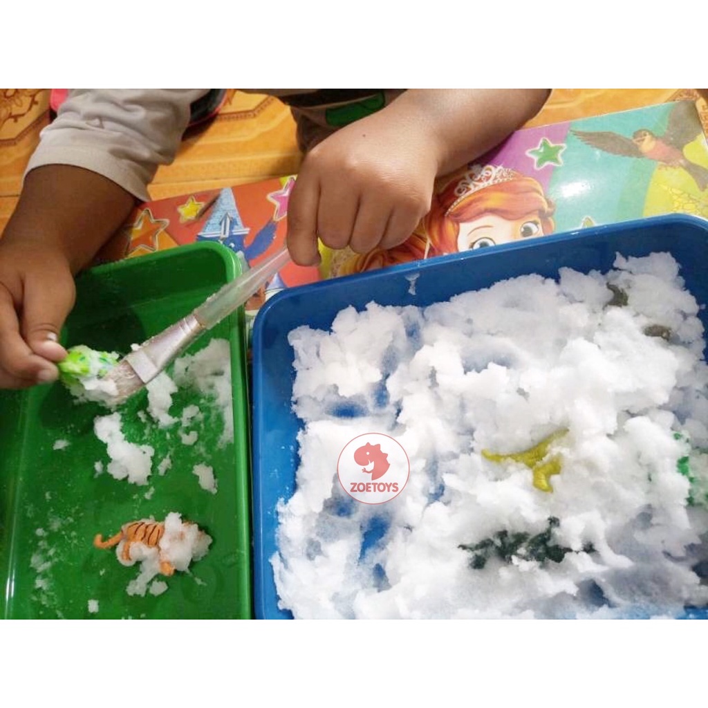 Zoetoys Instant Snow 100gram 500gram | Salju instan buatan magic snow powder | Mainan edukasi anak