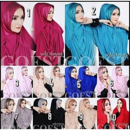 Jilbab Yola Amora Premium / Hijab Yola Amora / Khimar Yolla Amora