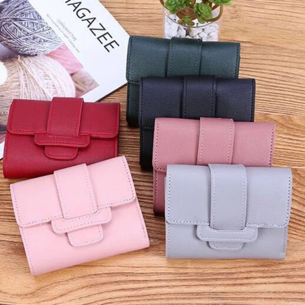 *ALIBABA1688*COD Dompet Wanita Tanpa Tali Impor Murah Lipat Kecil Lucu Dan Cantik C5