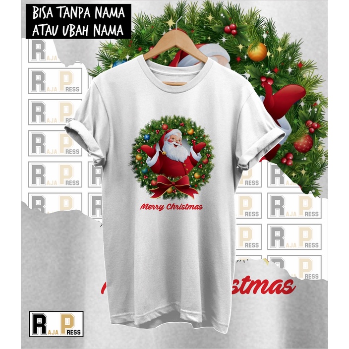 KAOS NATAL BAJU NATAL SANTA BULET PAJANGAN NATAL MERRY CHRISTMAS KATUN COMBED 30S