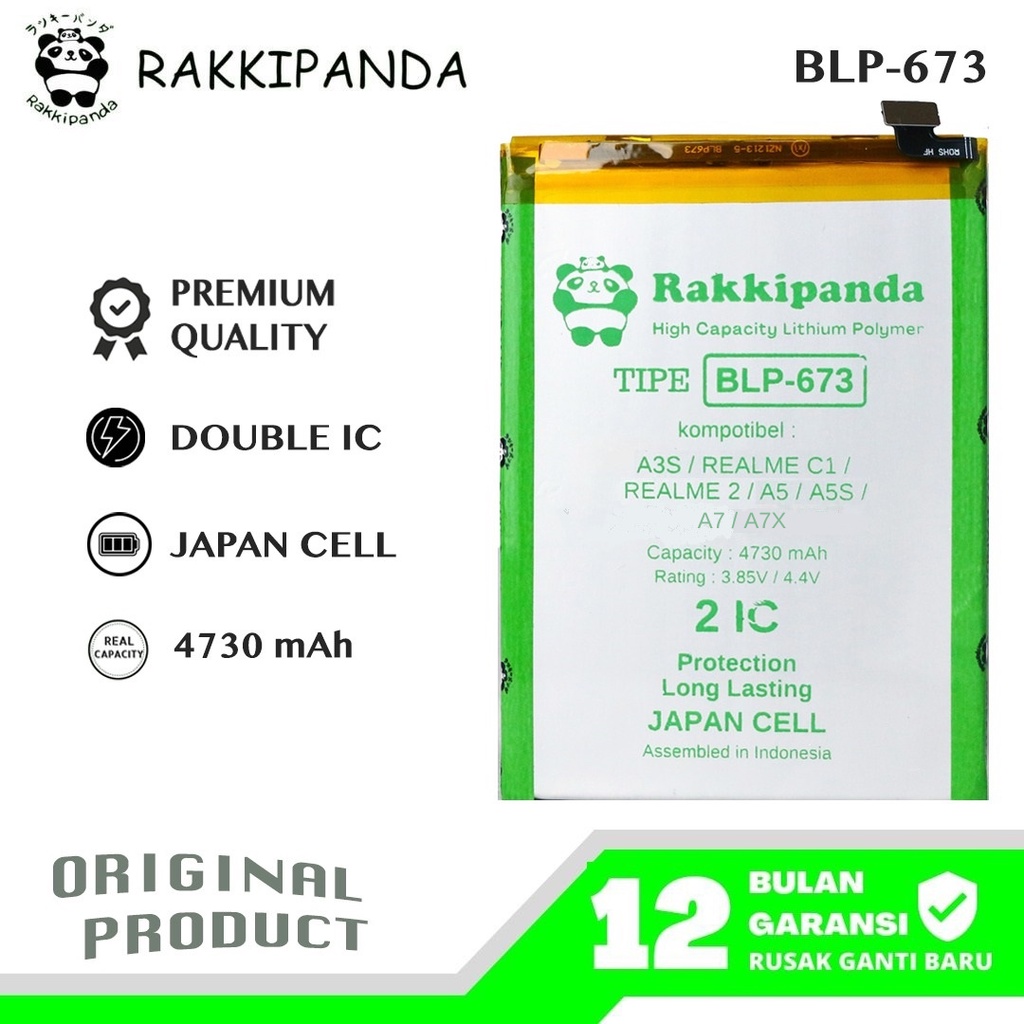 R/K- RakkiPanda - BLP673 BLP 673 A3S / Realme C1 / Realme 2 / A5S / A5 / A7 / A7X / A12 / A31 Edisi 2020 Batre Batrai Baterai