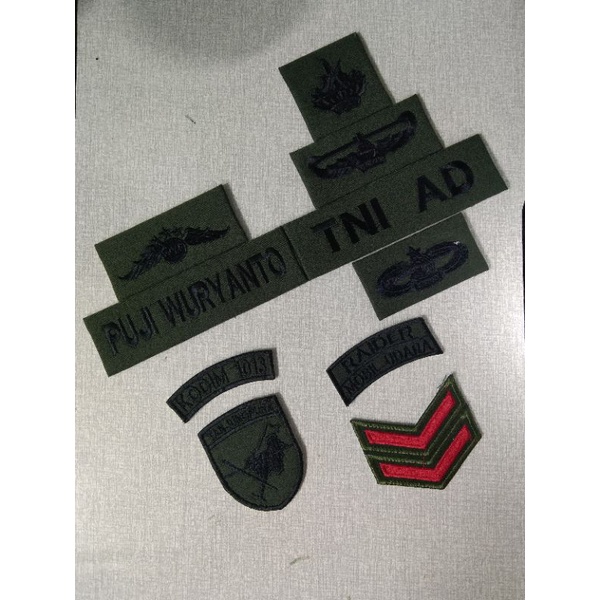 Atribut TNI Bordir Mika